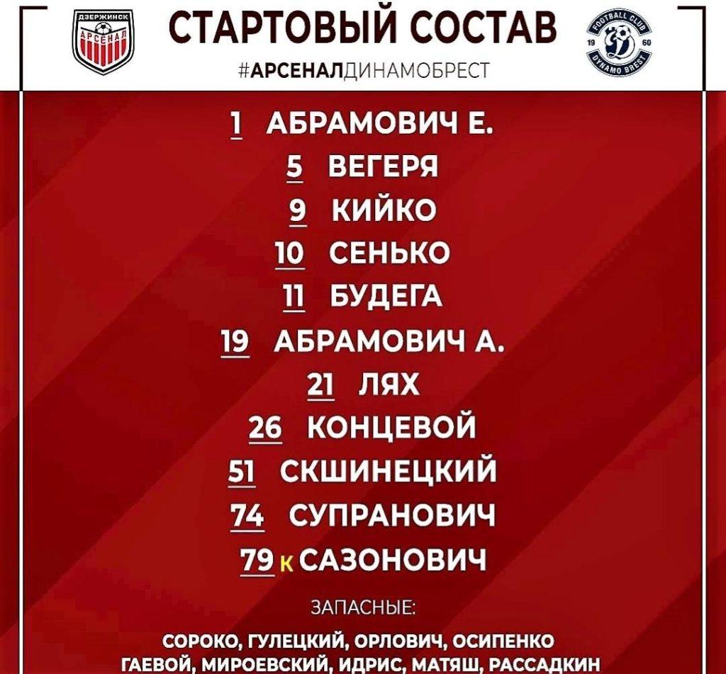 Арсенал Дзержинск — Динамо Брест