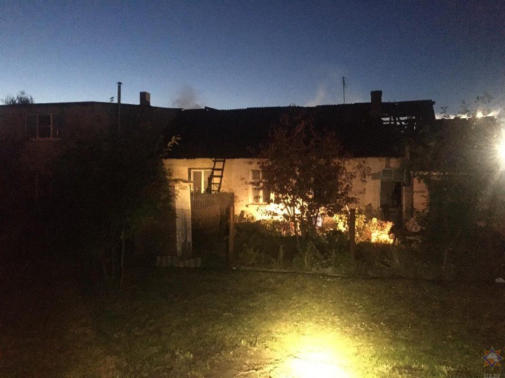 На пожаре в Слуцке спасли женщину с дочерью