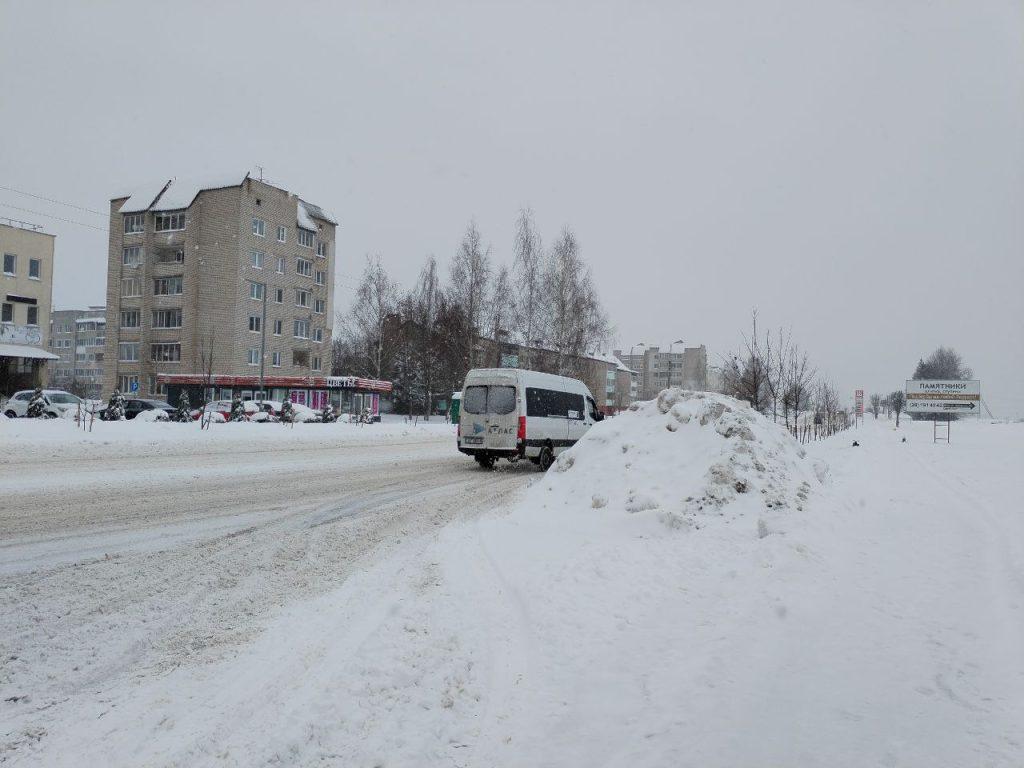 Логойск снегопад