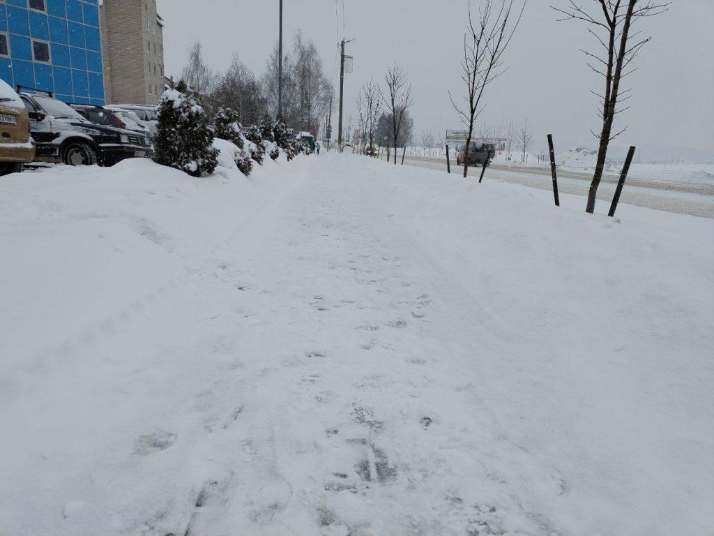 Логойск снегопад