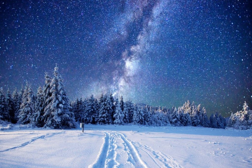 Звездное небо зимой