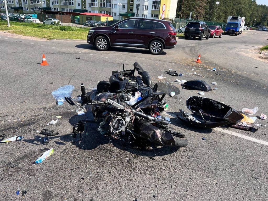 В Минском районе произошло ДТП с участием мотоцикла. Узнали подробности