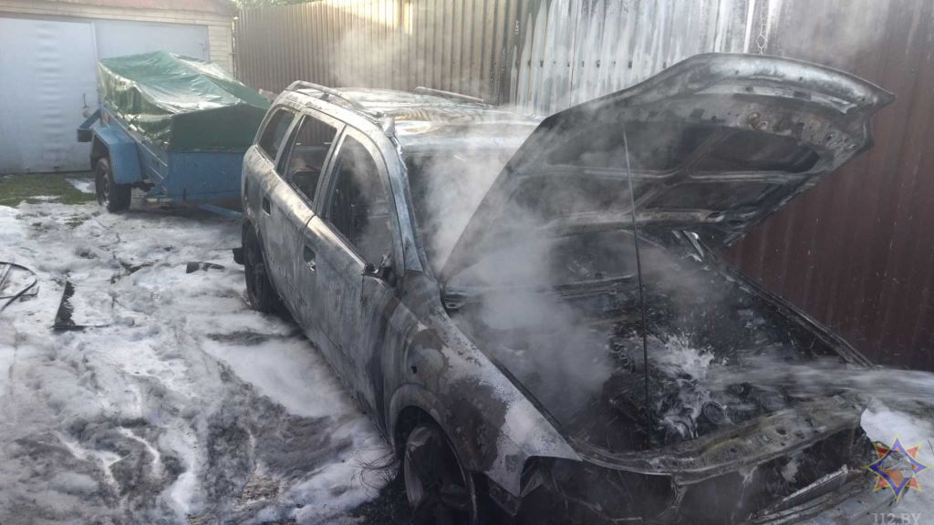 сгорел автомобиль Солигорск