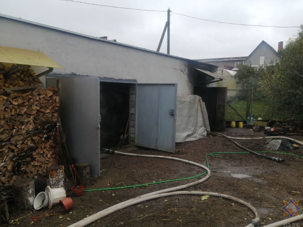 пожар в гараже Минский район