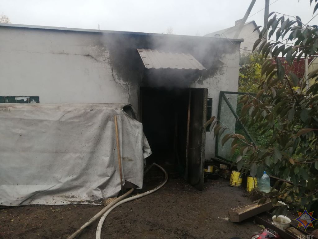 пожар в гараже Минский район