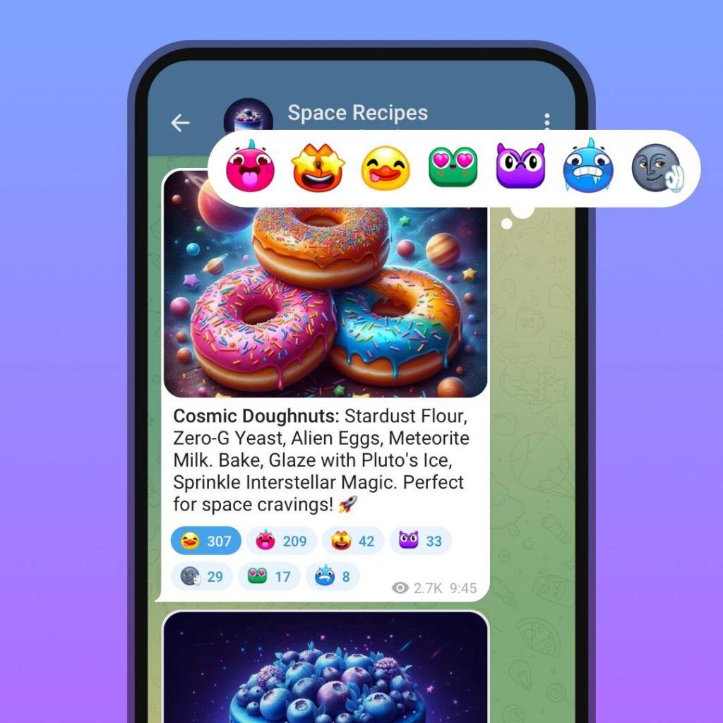 новое обновление в Telegram