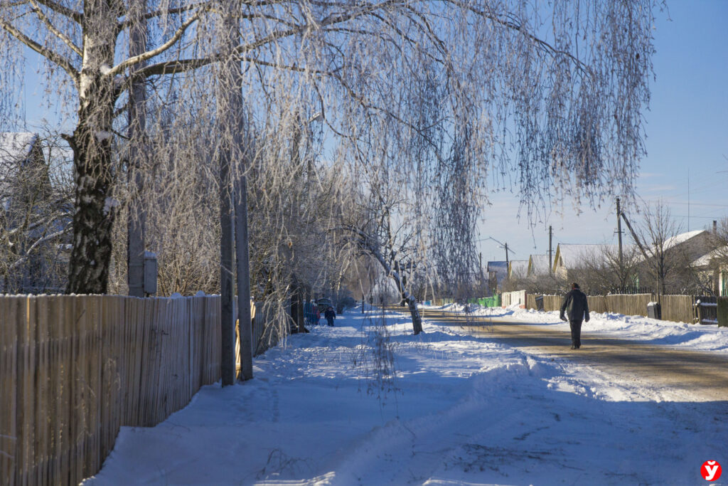 Зима деревня