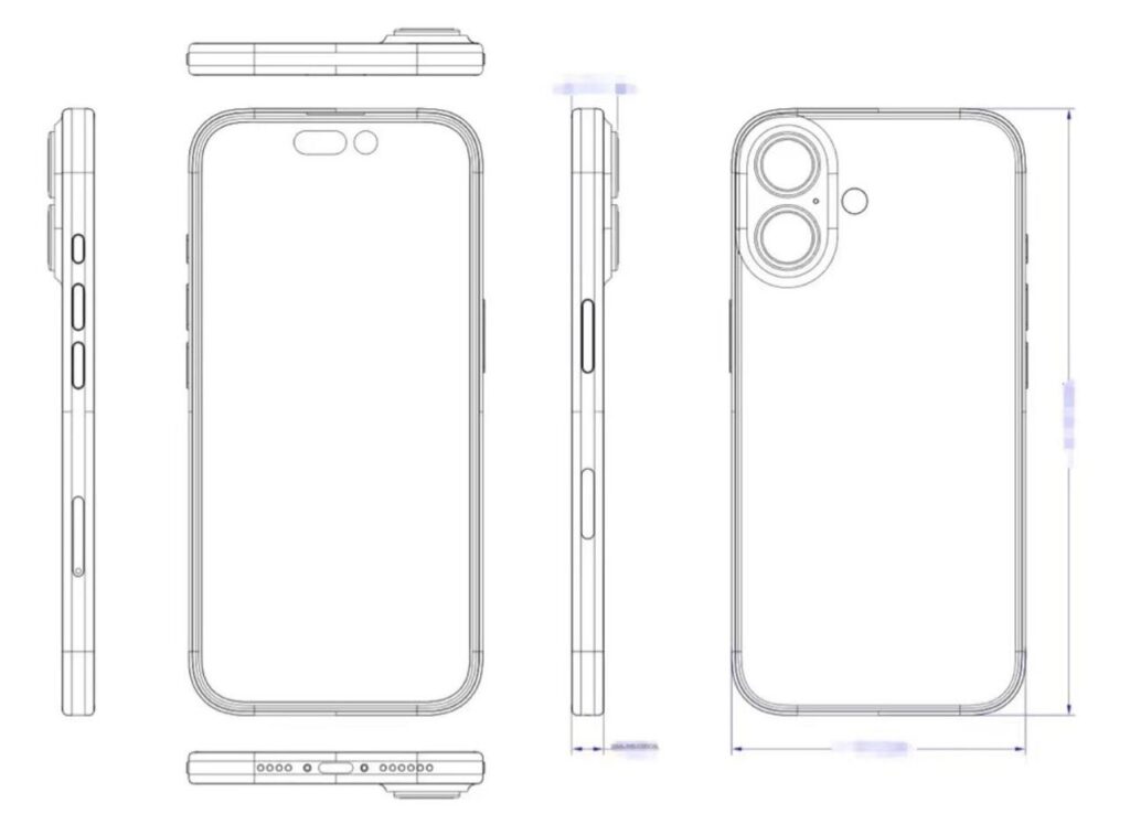 чертежи iPhone 16