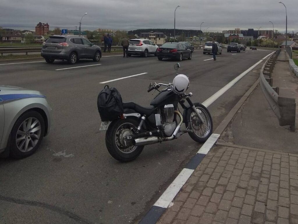 авария с мотоциклистом в Минском районе