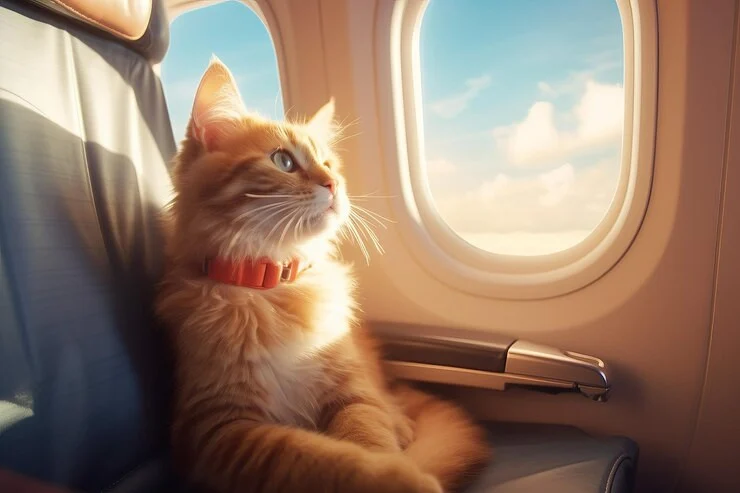 кот в самолете