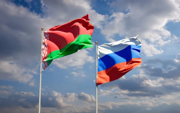 флаги России и Беларуси