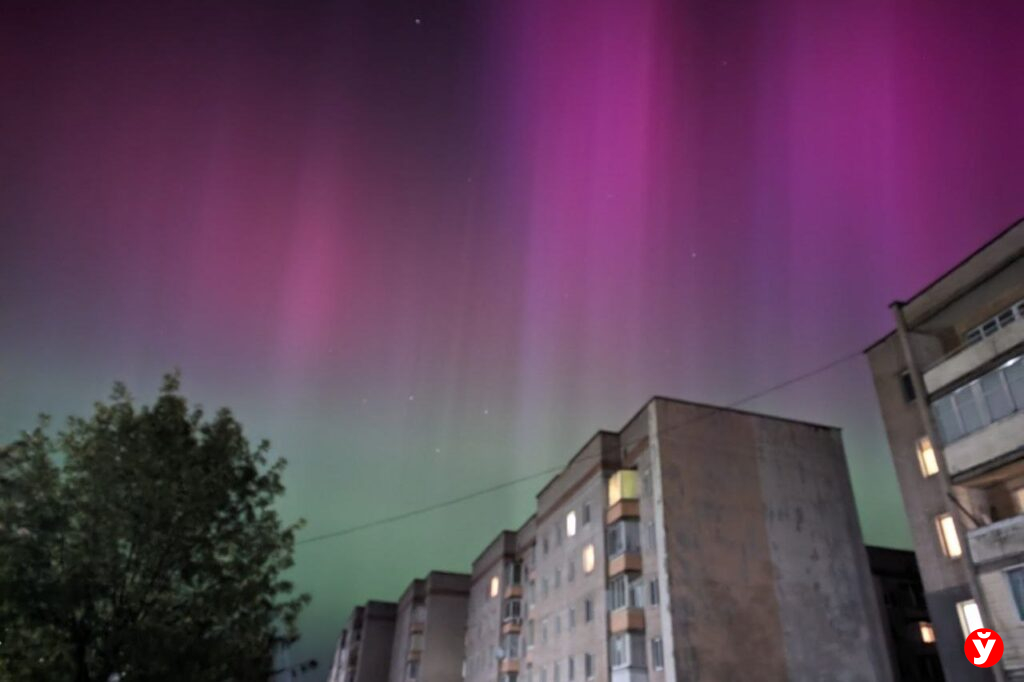 Северное сияние в Минской области