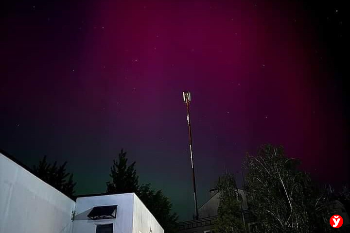 Северное сияние в Минской области