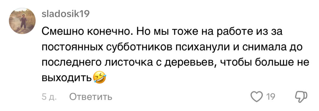 Уборка по-белорусски: дворник нашел оригинальный способ облегчить себе работу