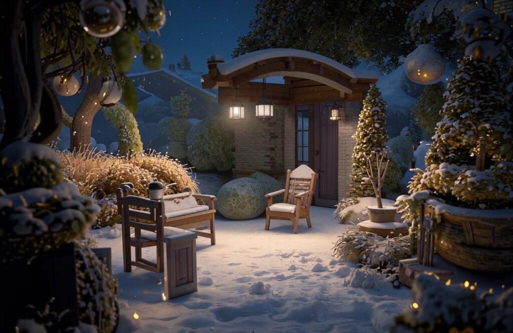 создание уюта в зимней огороде