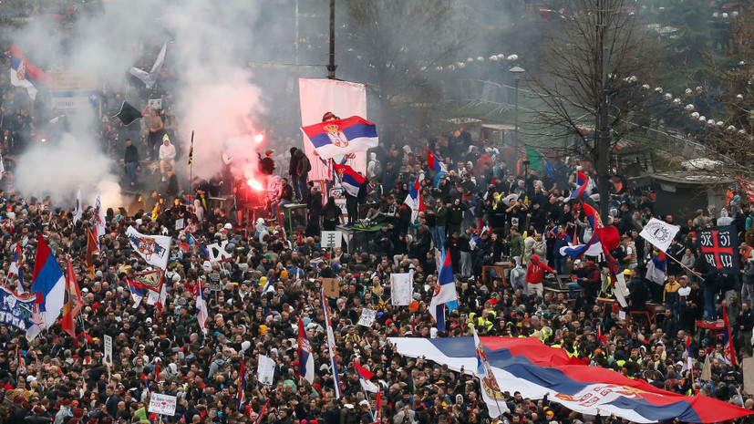 Протесты в Сербии