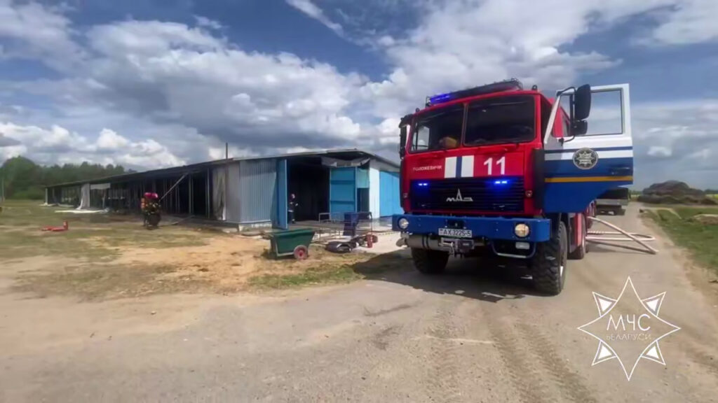 В Старых Дорогах горела молочно-товарная ферма