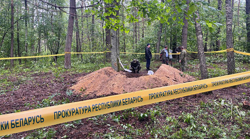 Захоронение расстрелянных нацистами в годы ВОВ мирных граждан обнаружено в Глусском районе