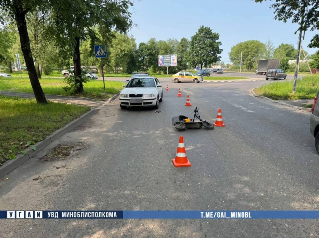 В Молодечно водитель сбила пенсионера на электросамокате