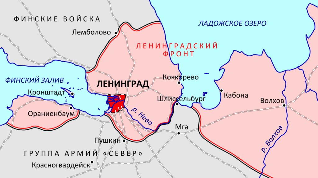Карта блокады Ленинграда