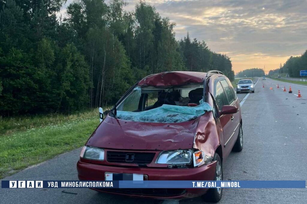 На трассе М-5 водитель Fiat съехал в кювет и перевернулся