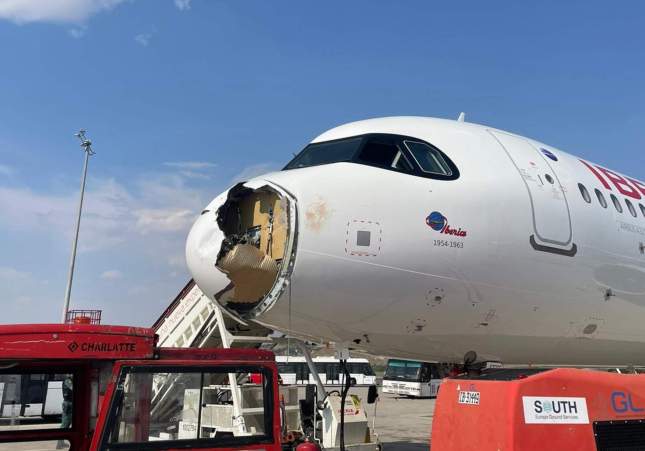 Птица оторвала нос: в Испании самолет совершил аварийную посадку
