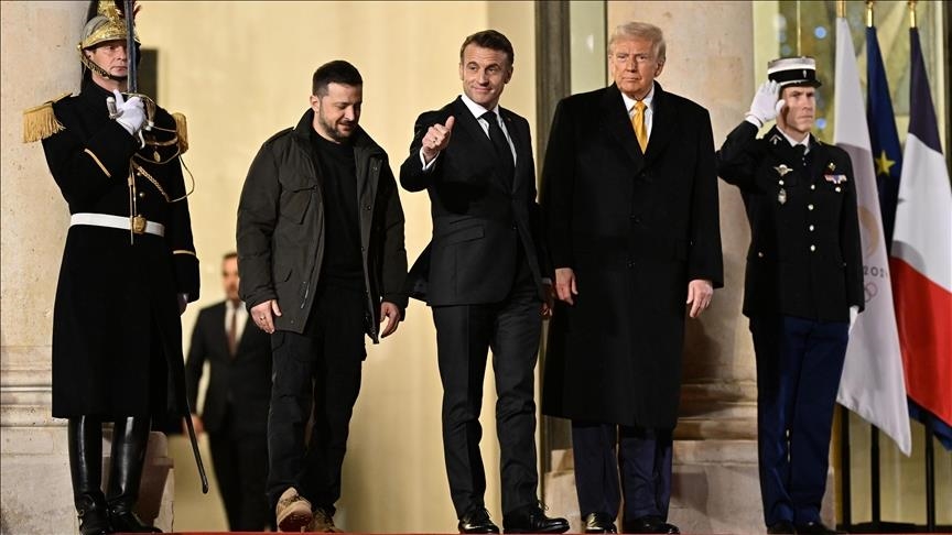 Трамп, Макрон и Зеленский
