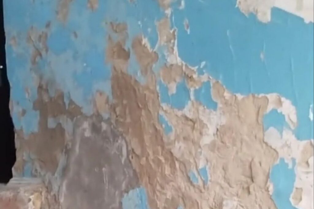 Обшарпанные стены и осыпающаяся штукатурка в подъезде вызвали возмущение борисовчан