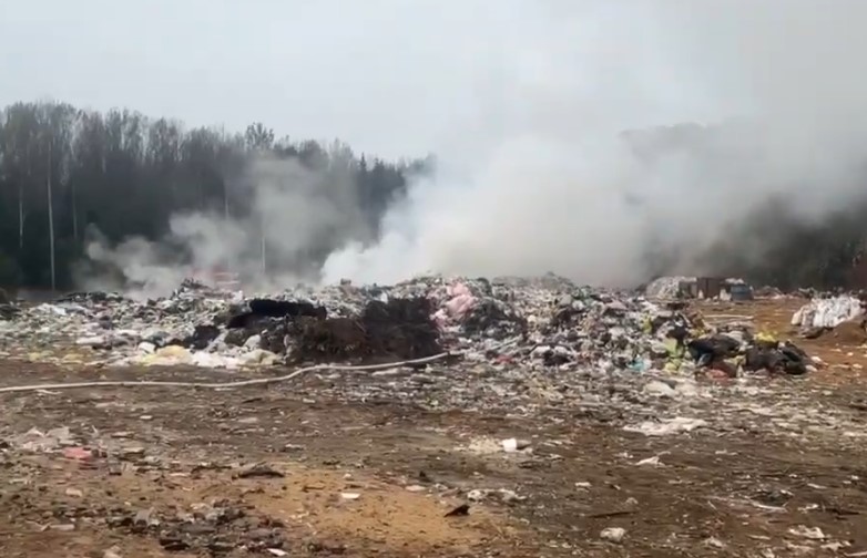 пожар ТБО Логойск