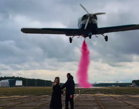 Как белорусы узнали пол ребенка: гендер-пати на аэродроме с цветным дымом