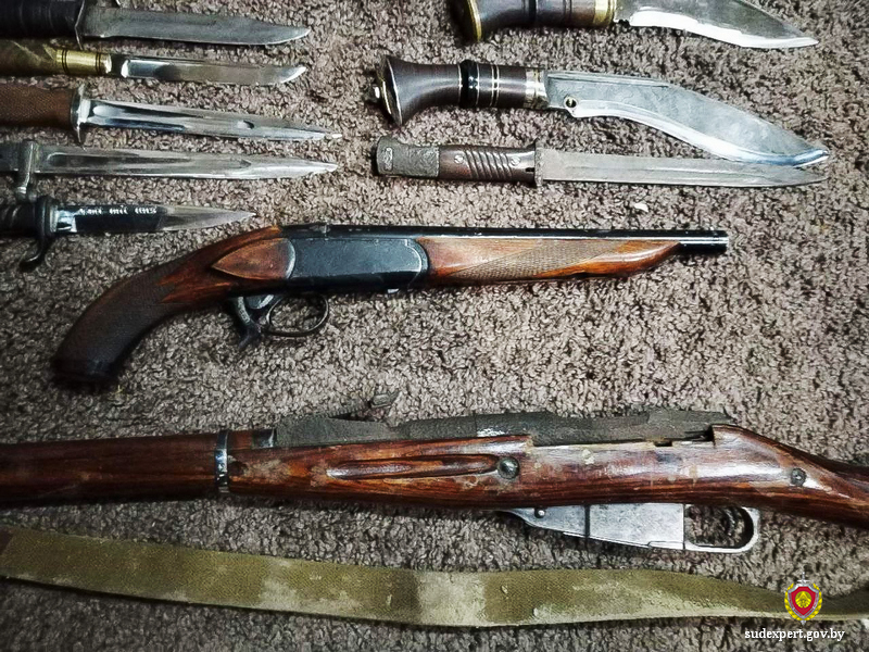 Редкие ножи и обрез в шкафу: в Могилёве у «коллекционера» изъяли целый арсенал