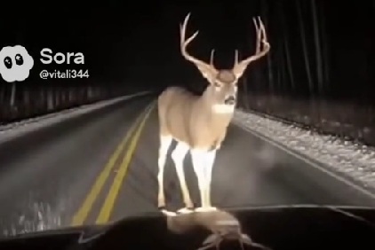 Танец оленя в Бобруйске и зимние приключения вороны — видео от нейросети за неделю