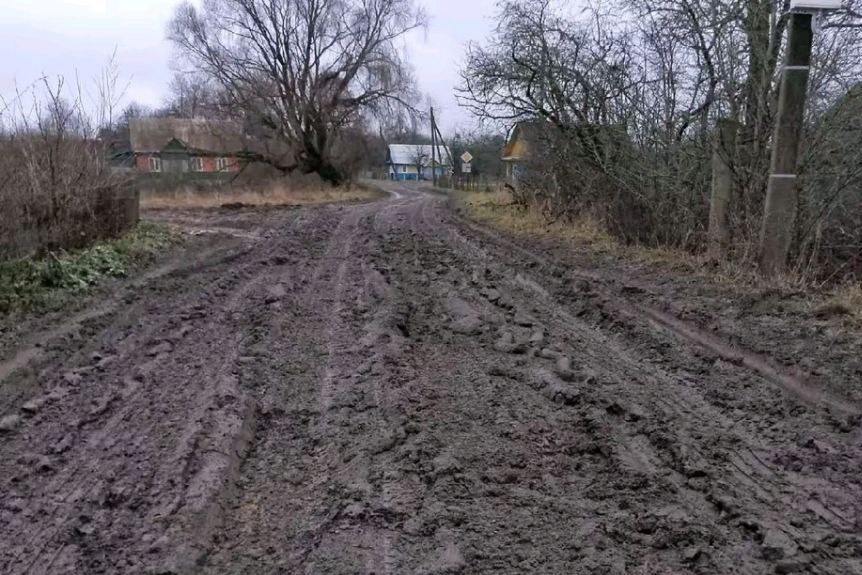 Заасфальтированную дорогу под Воложином засыпали землей — что происходит