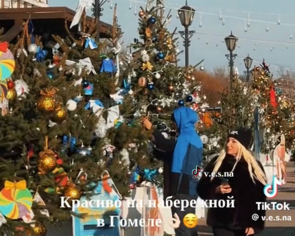 Зимняя сказка на набережной в Гомеле покорила TikTok — но есть один минус