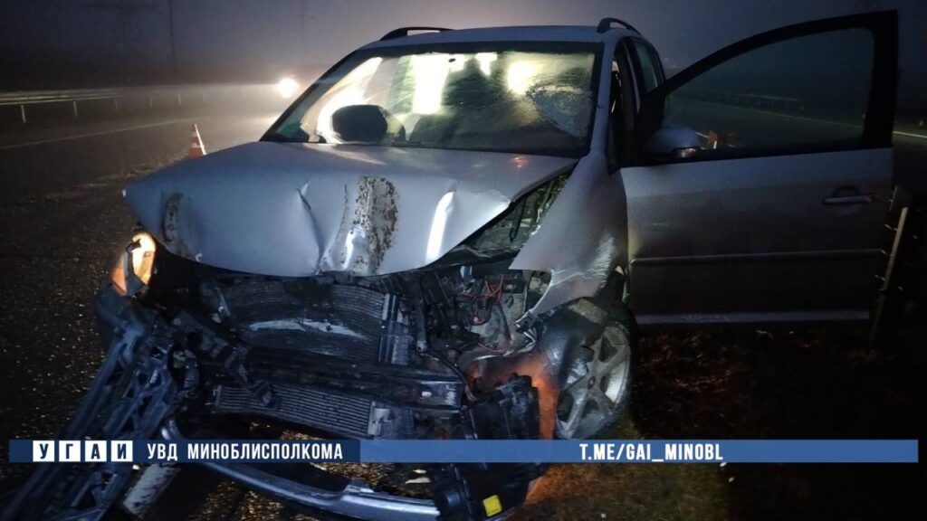 ДТП на М1 под Брестом: рессора самосвала MAZ влетела в кабину легковушки