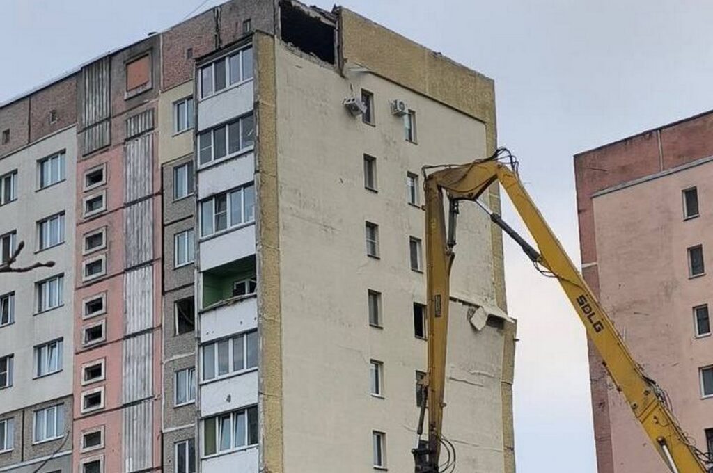 В Гомеле начали разбирать дом после взрыва газа