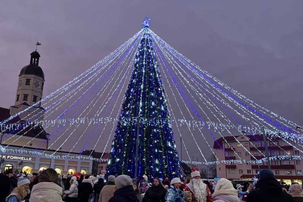 В Несвиже пьяный мужчина чуть не лишил местных праздника — он повредил гирлянду на главной ёлке