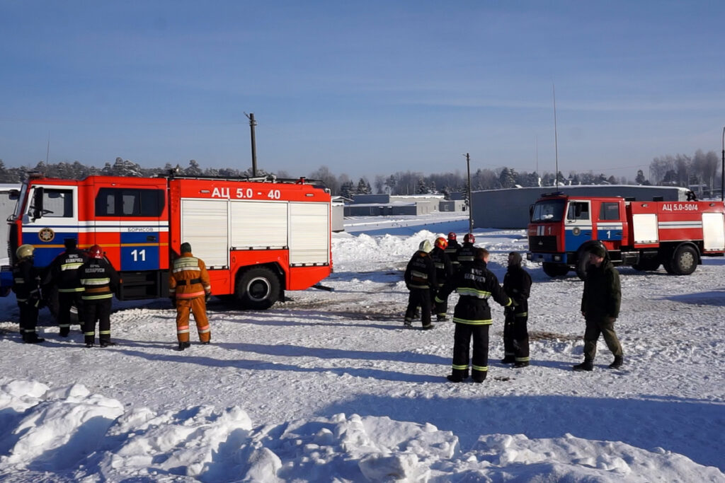 Огненная школа в Борисове. Как тушили условную катастрофу