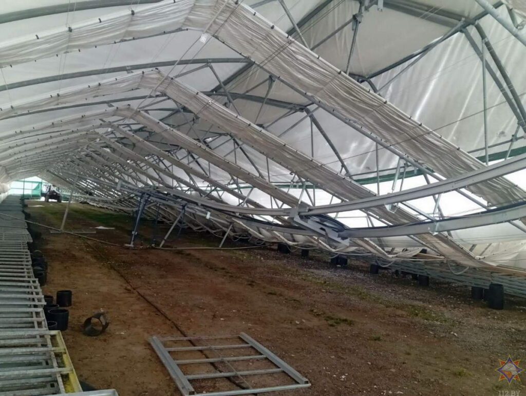 В Бобруйском районе обрушился каркас теплицы лесного питомника
