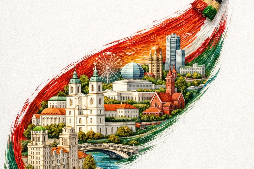 Города «одним взмахом кисти»: белорусы ворвались в тренд с картинами Минска, Витебска, Гродно
