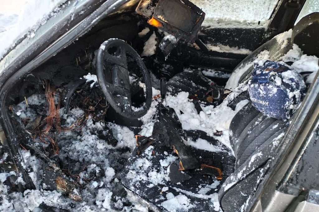 Легковушка «Фольксваген» горела в Молодечненском районе