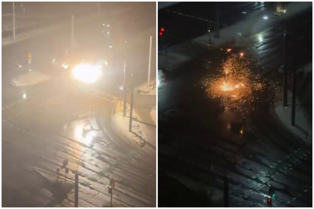 Минчане заметили «световое шоу» в городе — почему вспыхивают искры?