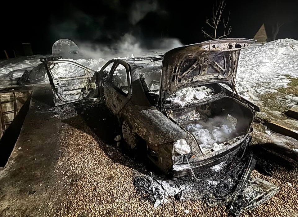 В Молодечненском районе сгорел легковой автомобиль