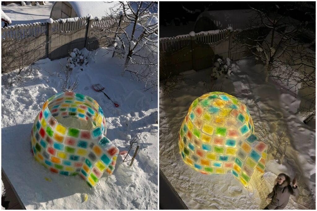 Семья под Минском построила ледяной домик для дочки — теперь в гости просятся и взрослые
