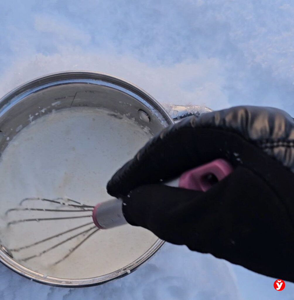 Как сделать мороженое в снегу