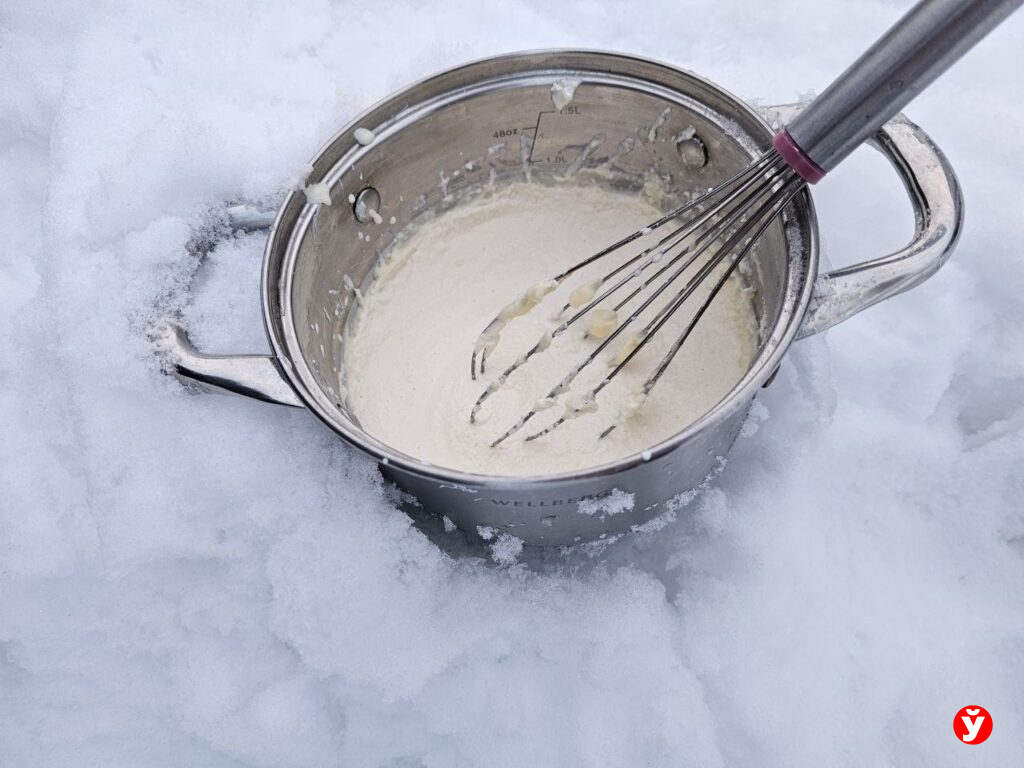 Как сделать мороженое в снегу