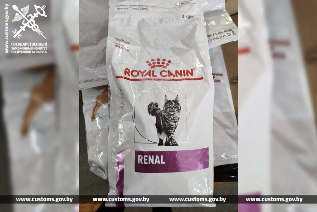 7,5 тонны корма Royal Canin и Monge задержали на белорусско-российской границе