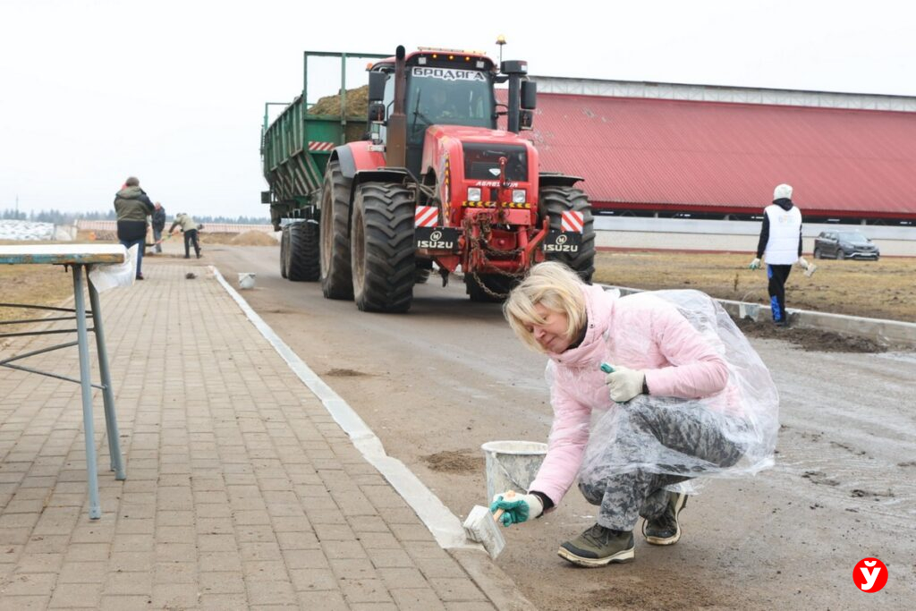 Областной субботник на фермах Минщины: Кушнаренко работает в «Нестановичах-Агро»