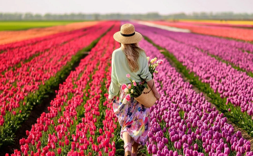 Белорусам предлагают майские экскурсии на тюльпановые поля за 230 рублей