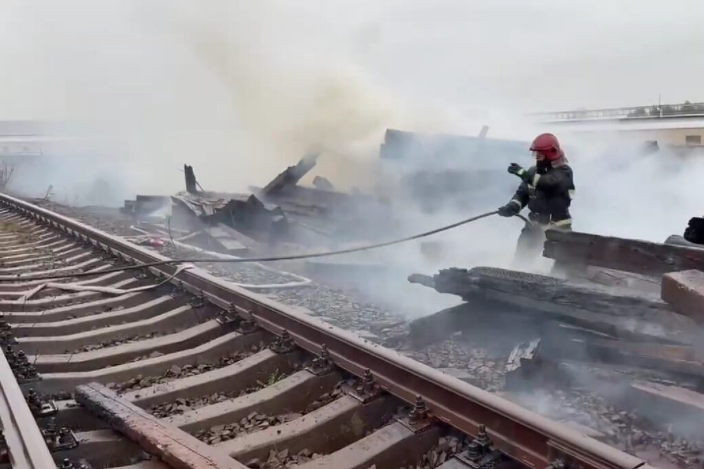 Шпалы горели в Любанском районе